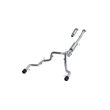 2021-Up Ford F-150 Tremor and 2022-Up Ford F-150 T304 Stainless Steel 3 Inch Cat-Back Dual Rear Exit With Carbon Fiber Tips Armor Pro Series MBRP