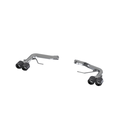 Porsche 2.5 Inch Axle Back Dual Split Rear Bypass Armor Pro Series Carbon Fiber Tips For 14-Up Porsche Macan MBRP