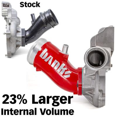 Monster-Ram Turbo Inlet Elbow 17-26 Chevy/GMC 2500/3500 6.6L Duramax L5P Red Powdercoat Banks Power