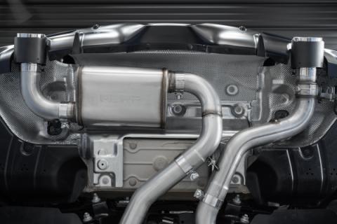 20-Up Toyota Supra T304 Stainless Steel 3 inch Cat Back Dual Rear with Carbon Fiber Tips MBRP