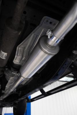 2024-Up Ford Ranger 2.3L Ecoboost Armor BLK Black-Coated Aluminized Steel 3-Inch Cat-Back Single Side Exit with Black Tip MBRP