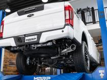 Ford 4 Inch Exhaust Resonator Back Single Side Armor Lite For 17-Up Ford F250/F350 MBRP