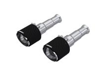 2009-2018 Ram 1500 and 2019-2024 Ram 1500 5.7L Hemi Carbon Fiber Exhaust Tips, 5 Inch OD Dual Wall Angle Cut. Sold In Pairs MBRP